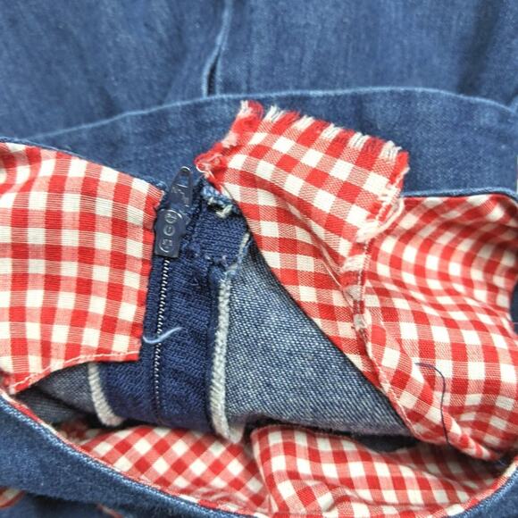 Vintage Handmade Romper Jumpsuit Unisex Children's Size 9-12m Duck Denim - Picture 4 of 4